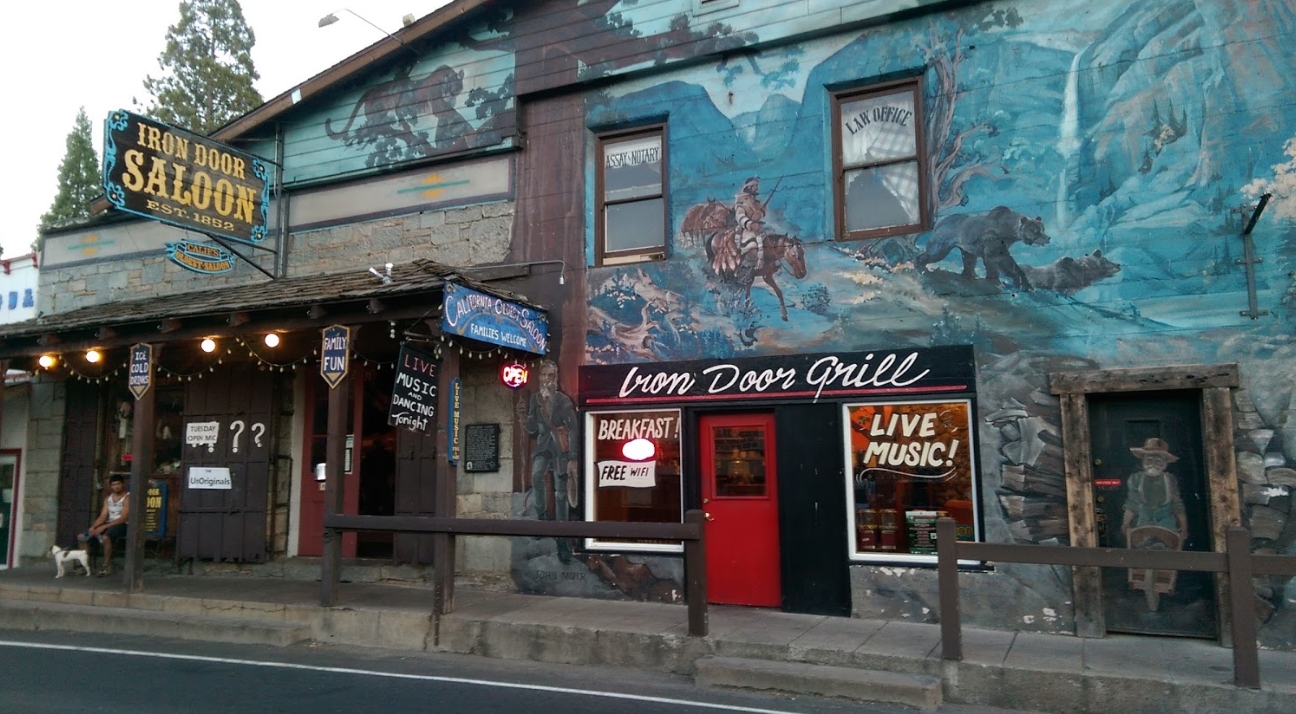 The outside of the Iron Door Saloon, pretty much screams eclectic drinking establishment